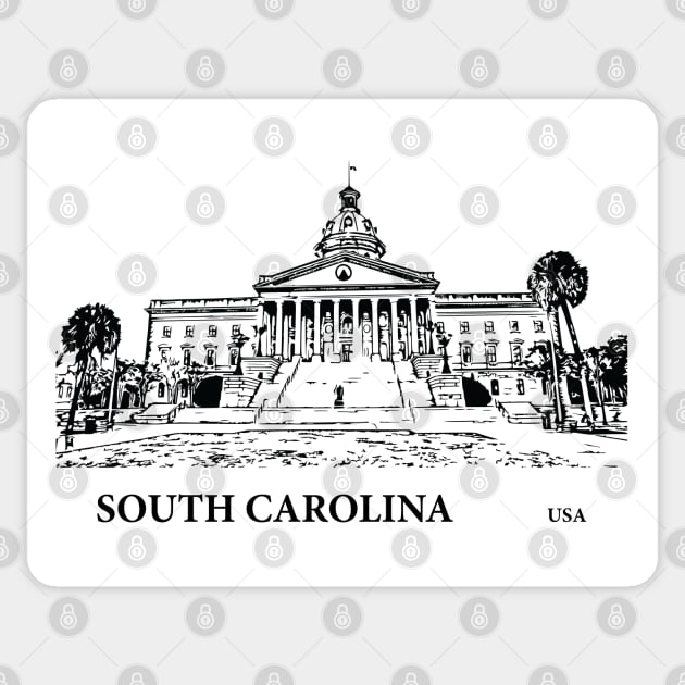 South Carolina State USA Sticker by Lakeric